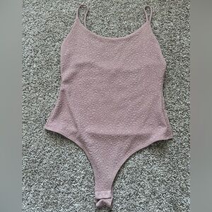 Windsor Pink Shimmer Spaghetti Strap Bodysuit